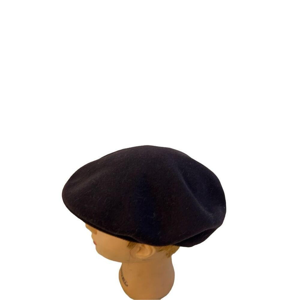 Kangol 100 Virgin wool Black hat‎ cap United Kingdom